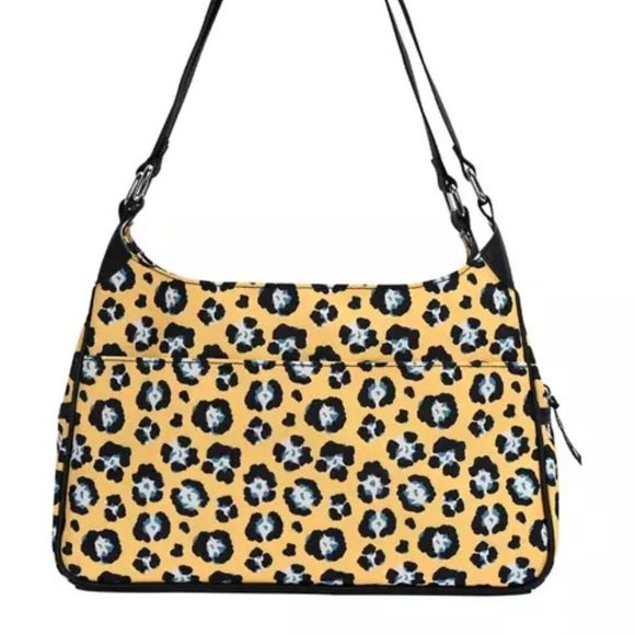 Lily Bloom: Laura 4 Poster Shoulder Bag in Bold Graphic Leopard Pattern. NWT - Picture 2 of 2